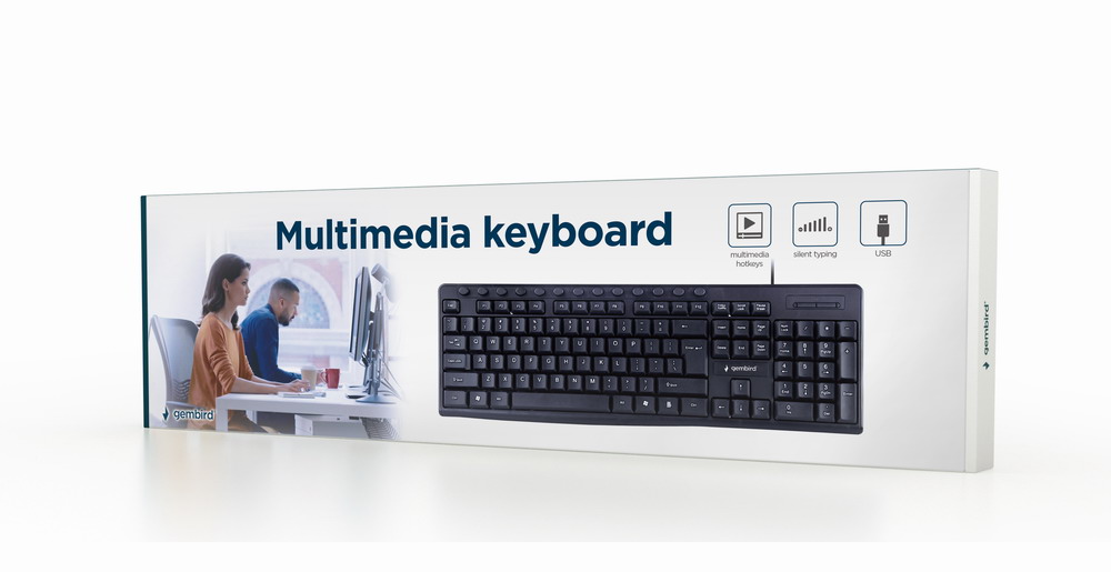 Gembird | Multimedia Keyboard | KB-UM-107 | Multimedia | Wired | US | Black