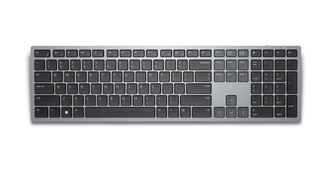 Dell | Keyboard | KB700 | Keyboard | Wireless | US | Titan Gray | 2.4 GHz, Bluetooth 5.0