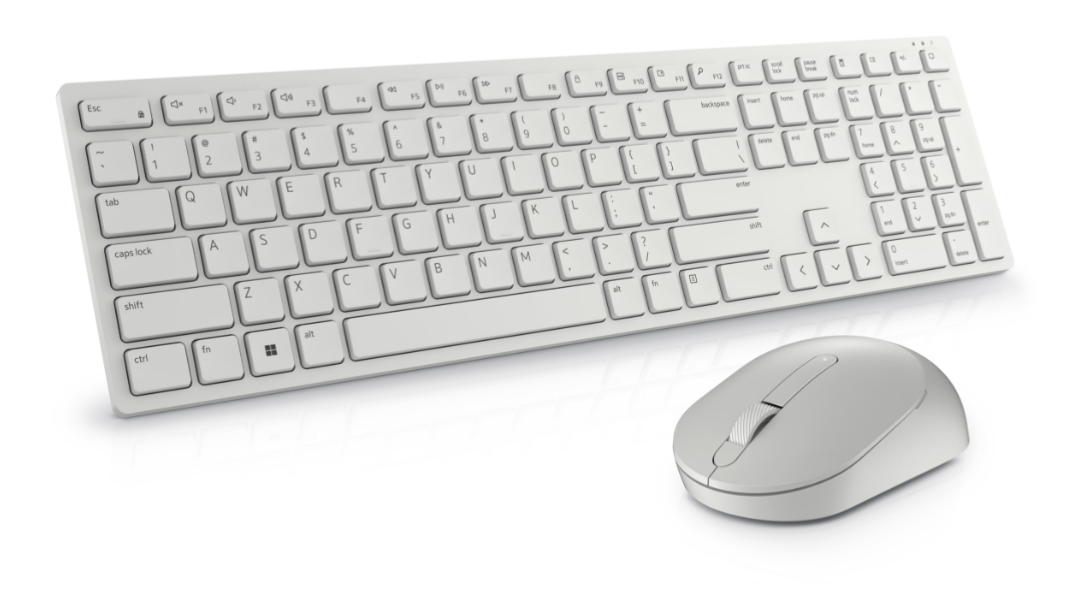 Dell | Keyboard and Mouse | KM5221W Pro | Keyboard and Mouse Set | Wireless | Mouse included | US | White | 2.4 GHz