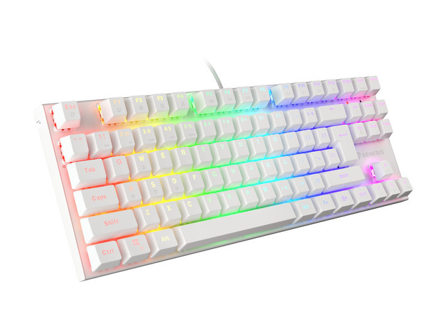 Genesis | THOR 303 TKL | White | Gaming keyboard | Wired | RGB LED light | US | 1.8 m | Brown Switch