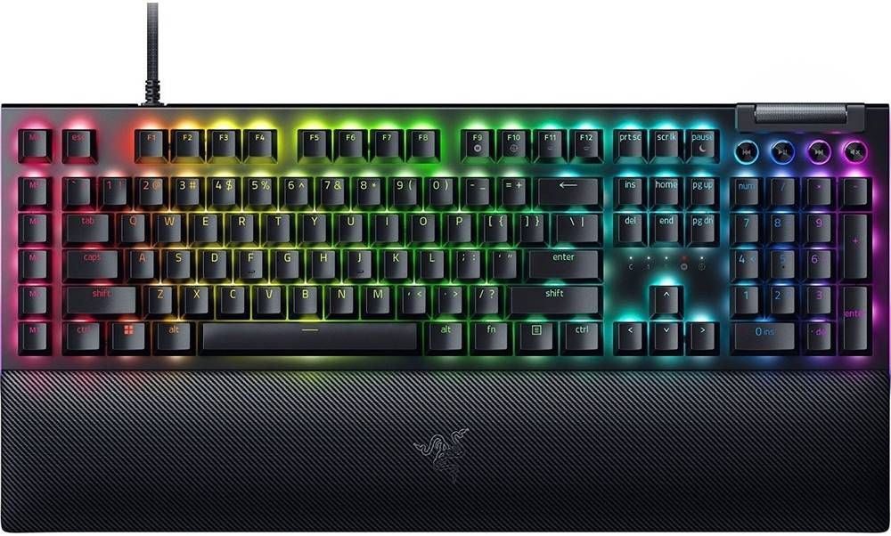 Razer | BlackWidow V4 | Mechanical Gaming keyboard | Wired | RGB LED light | US | Black | Yellow Switches