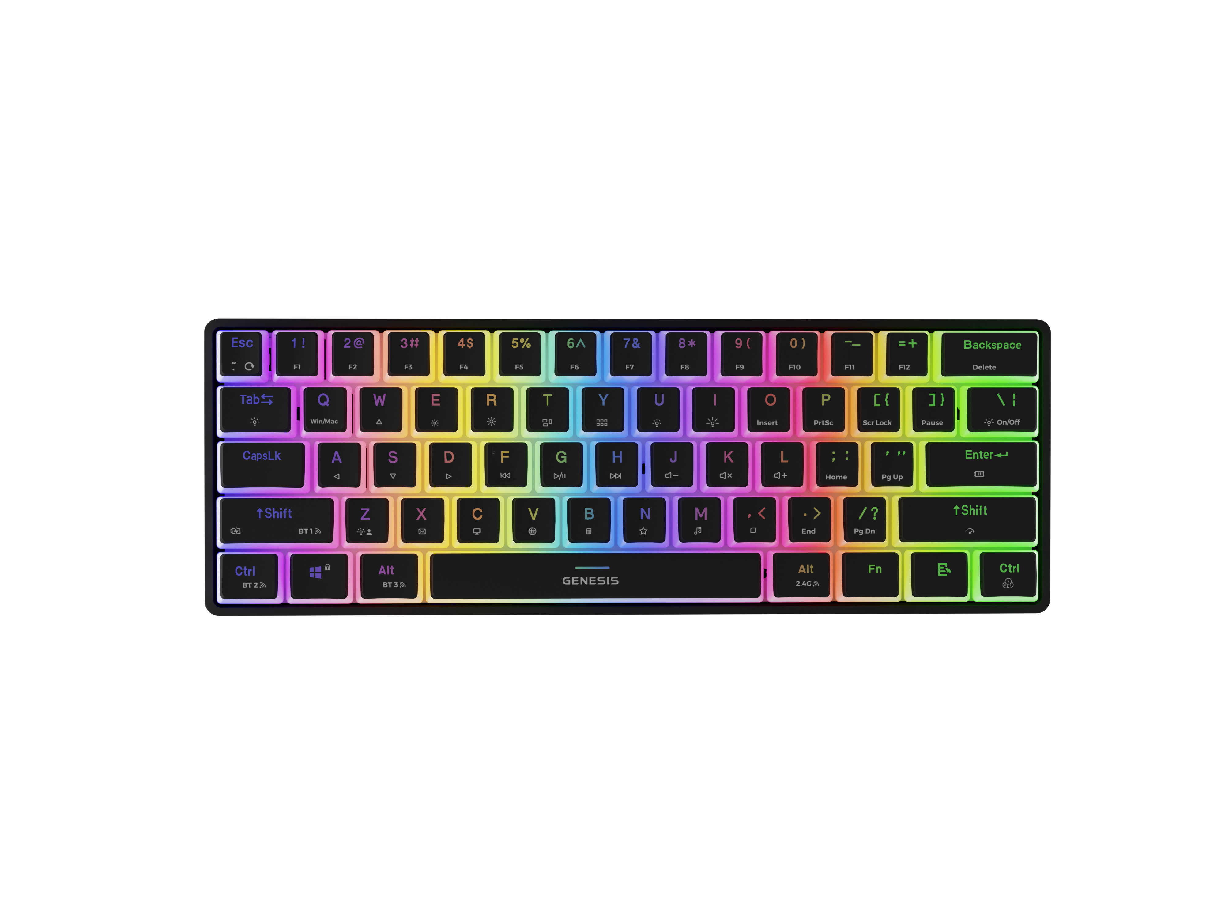 Genesis THOR 660 G2 | Gaming keyboard | Wireless/Wired | US | Black | 2.4 GHz, Bluetooth, USB | Linear