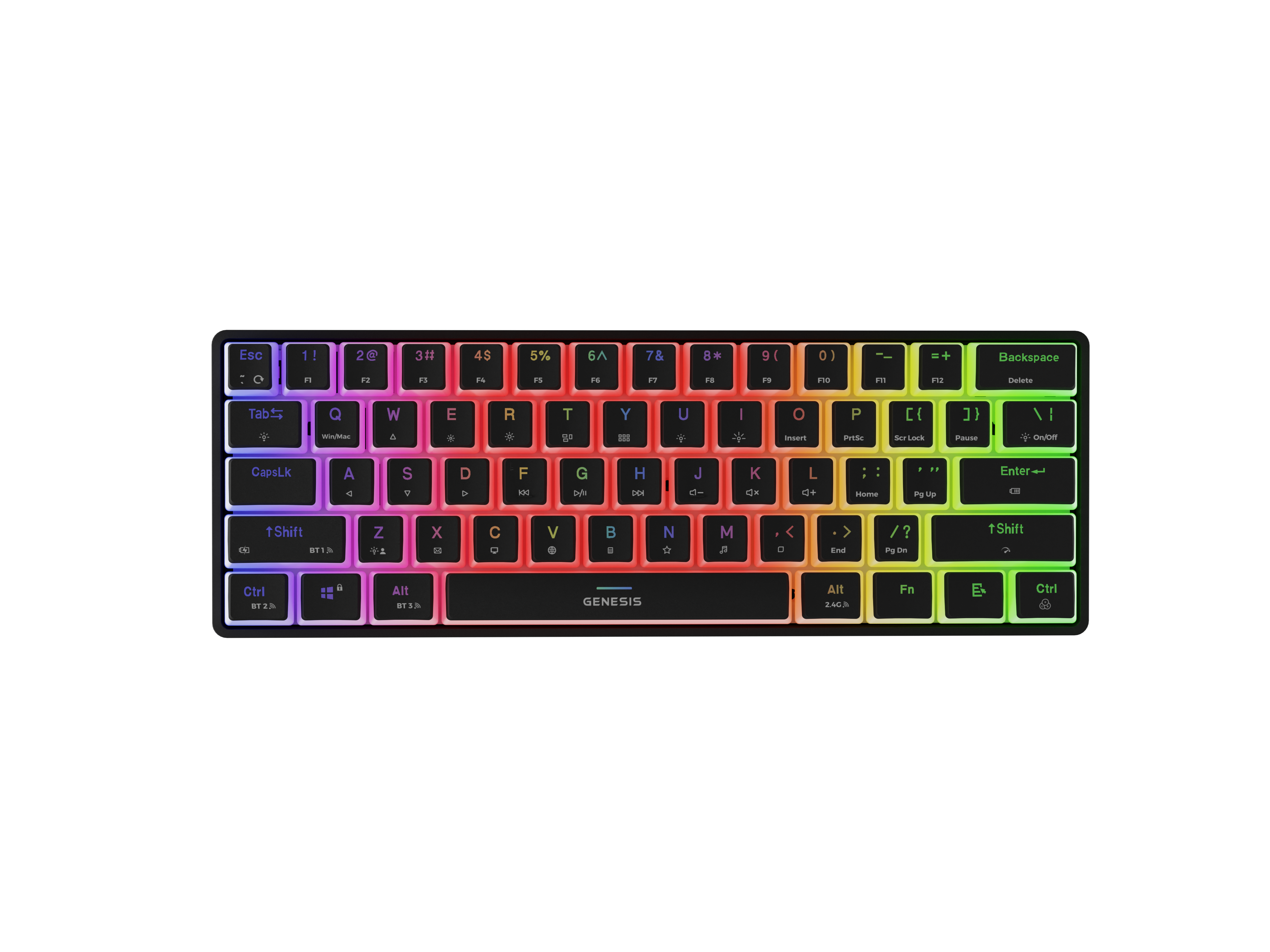Genesis | THOR 660 G2 | Gaming keyboard | Wireless/Wired | US | Black | 2.4 GHz, Bluetooth, USB | Tactile