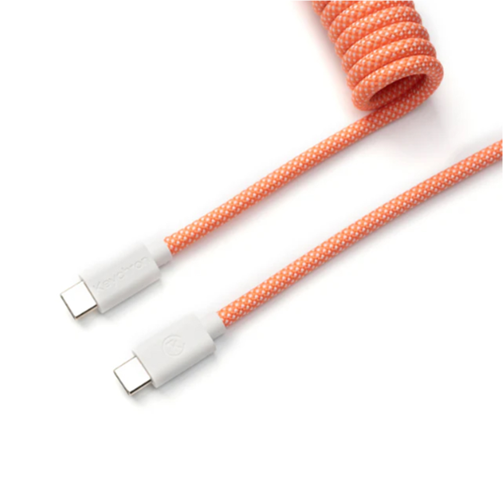 Keychron Coiled Type-C Cable, Orange