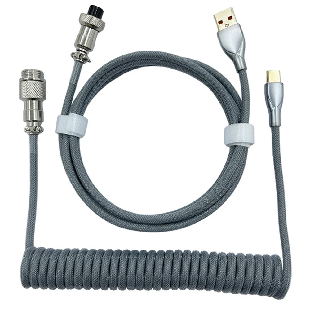 VGN Double-Layer Coiled Cable, Grey