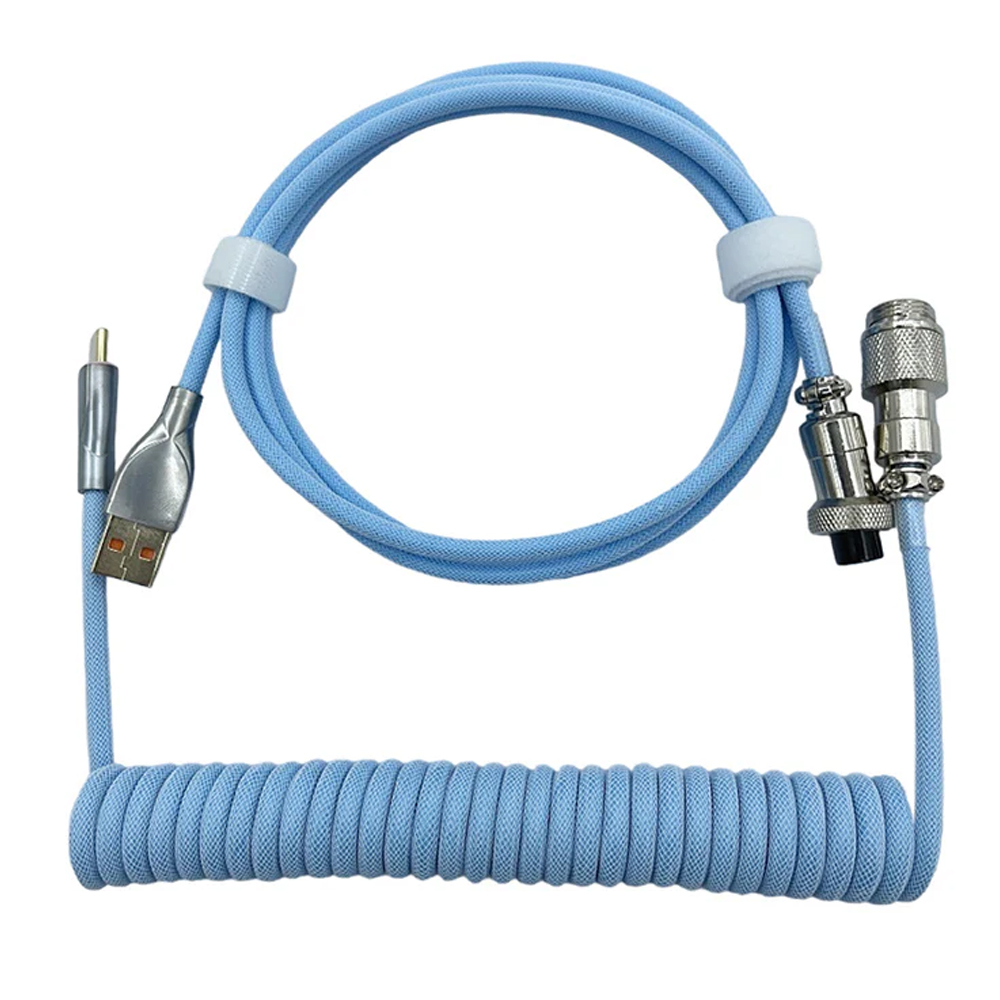 VGN Double-Layer Coiled Cable, Light Blue