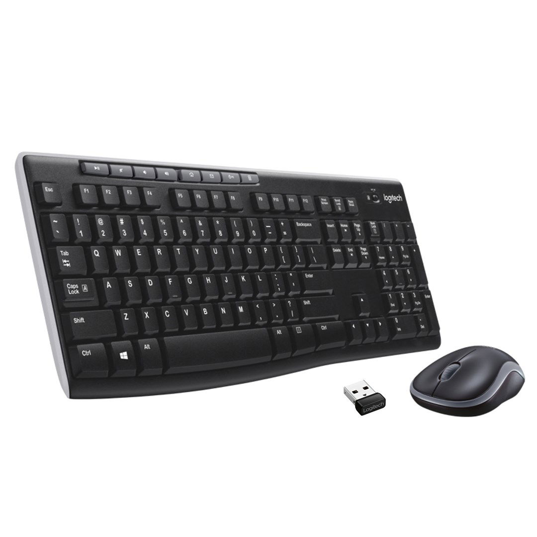 Klaviatūra Logitech MK270 EN, juoda, belaidė