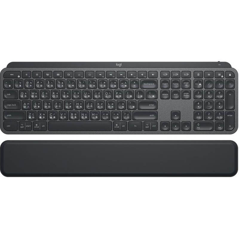 Klaviatūra Logitech MX Keys S Plus, Anglų (US), Grafit, belaidė