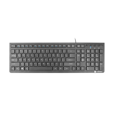 Klaviatūra Natec  Keyboard  Discus 2 Slim  Standard  Wired  US  Black  USB 2.0  424 g  Nume