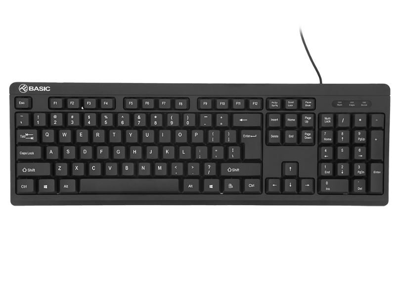 Klaviatūra Tellur Basic Wired Keyboard US, USB black (TLL491031)