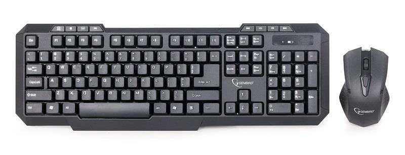 Klaviatūra belaidė Gembird  Desktop Set  KBS-WM-02  Keyboard and Mouse Set  Wireless  Mouse inc