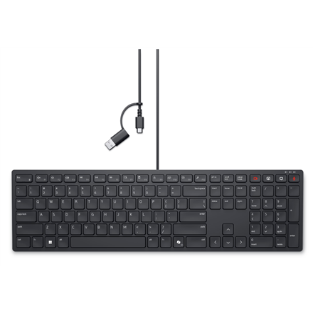 Klaviatūra Dell  Collaboration Keyboard  KB525C  Keyboard  Wired  Ukrainian (QWERTY)  Black