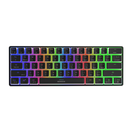 Klaviatūra Genesis  THOR 660 RGB  Black  Mechanical Gaming Keyboard  Wireless  RGB LED light