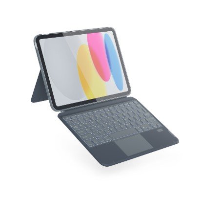 Dėklas su klaviatūra EPICO iPad 10,2", pilkas