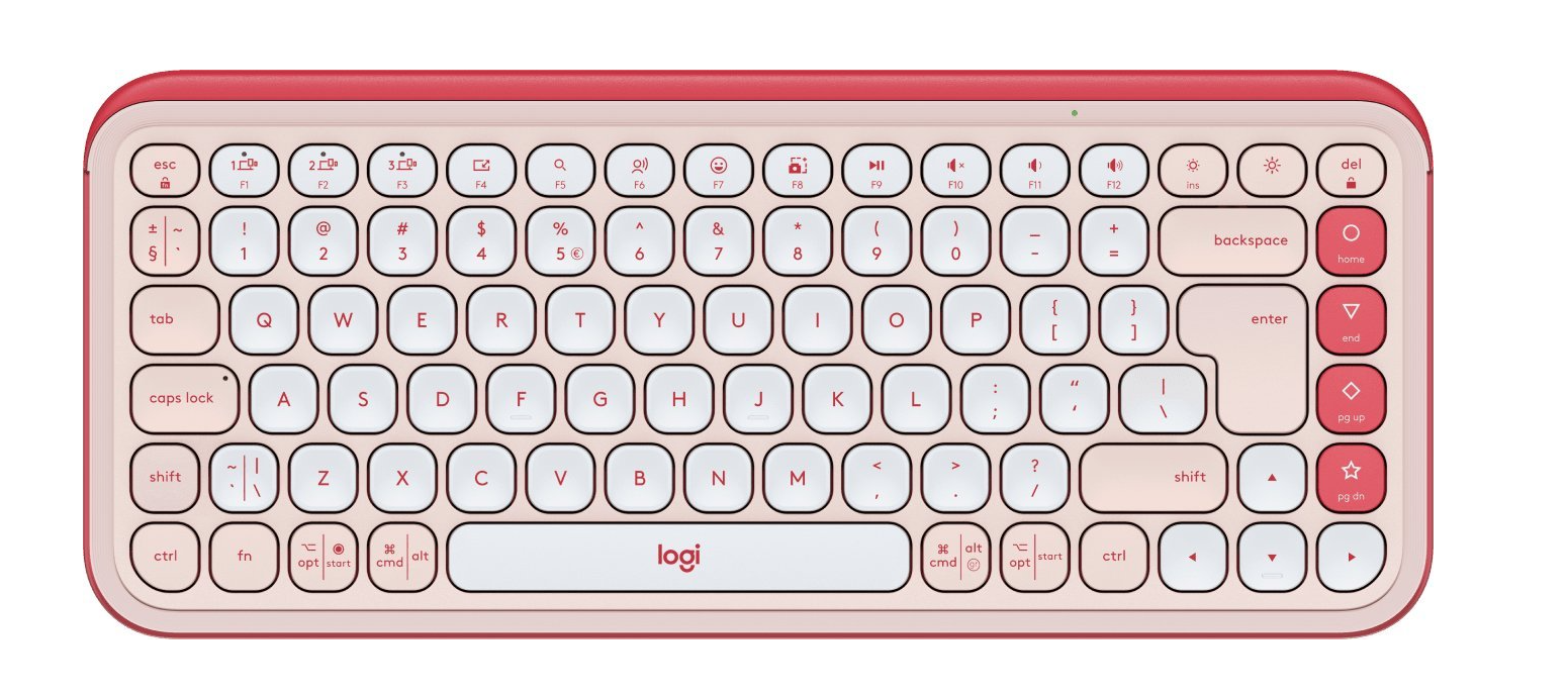 Klaviatūra LOGITECH Pop Icon Keys, belaidė, rose