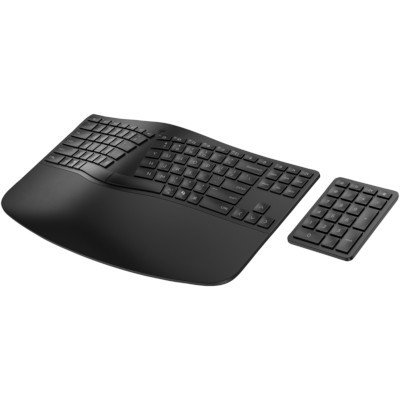 HP 965 Ergonomic Wireless Bluetooth Keyboard Keypad Combo, Sanitizable, Programmable