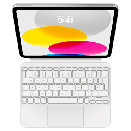 Klaviatūra Apple  Magic Keyboard Folio for iPad (10th generation)  White  Compact Keyboard  Wire