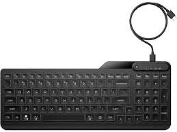 HP 405 Backlit USB-C Wired 24/7 Keyboard, Spill Resistant, Sanitizable, Programmable