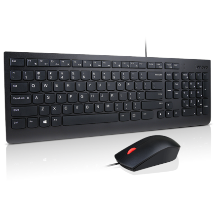 Klaviatūra Lenovo Essential  Gaming Keyboard and Mouse Set  Wired  Nordic  Black