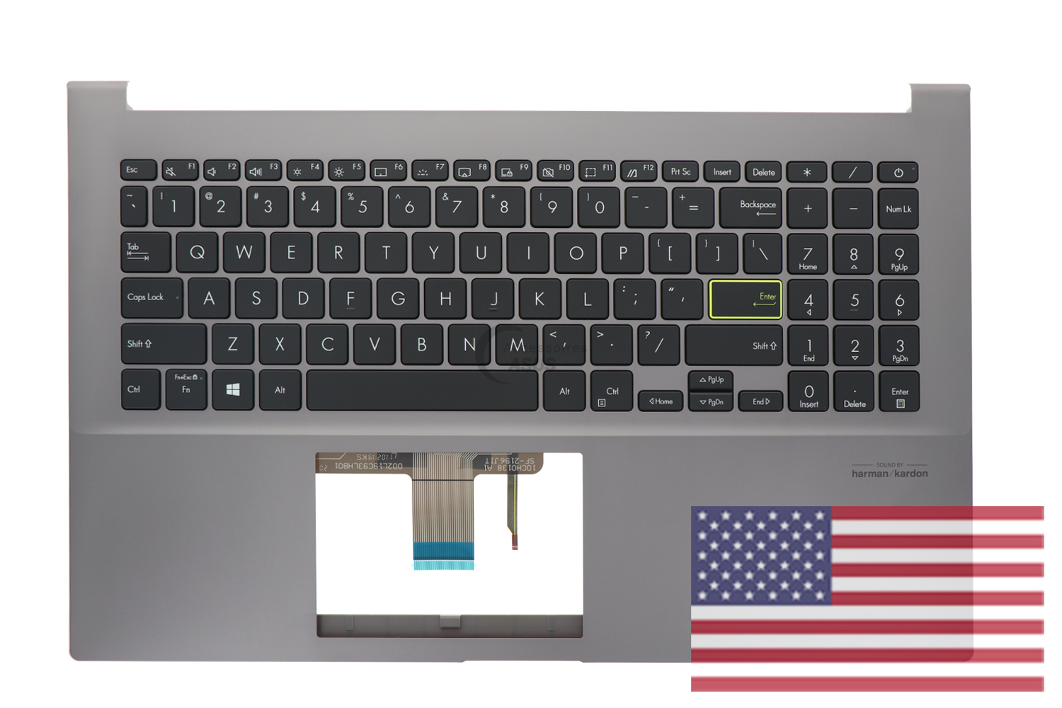 Klaviatūra Asus VivoBook S15  x521 su palmrestu