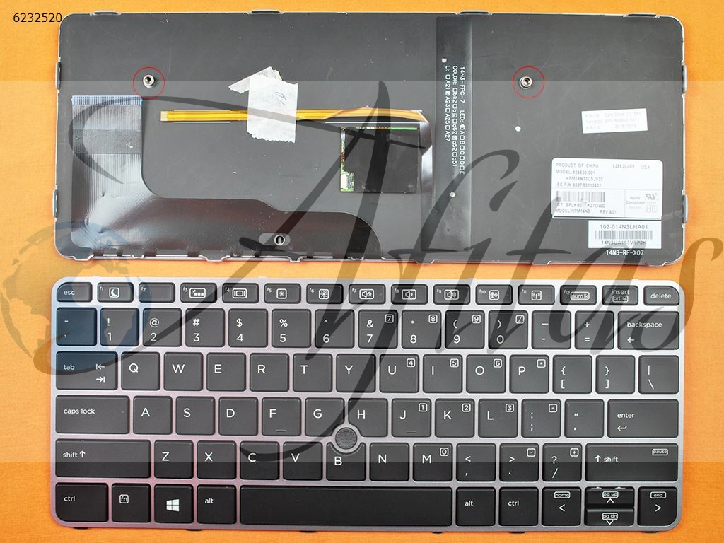 HP Elitebook 725 G3 820 G3 kompiuterio klaviatūra