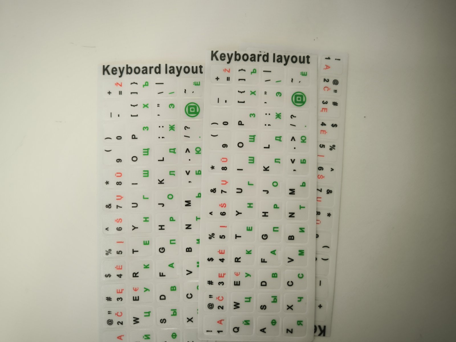 Klaviatūros lipdukai  LT / ENG / RUS  baltos  sp.