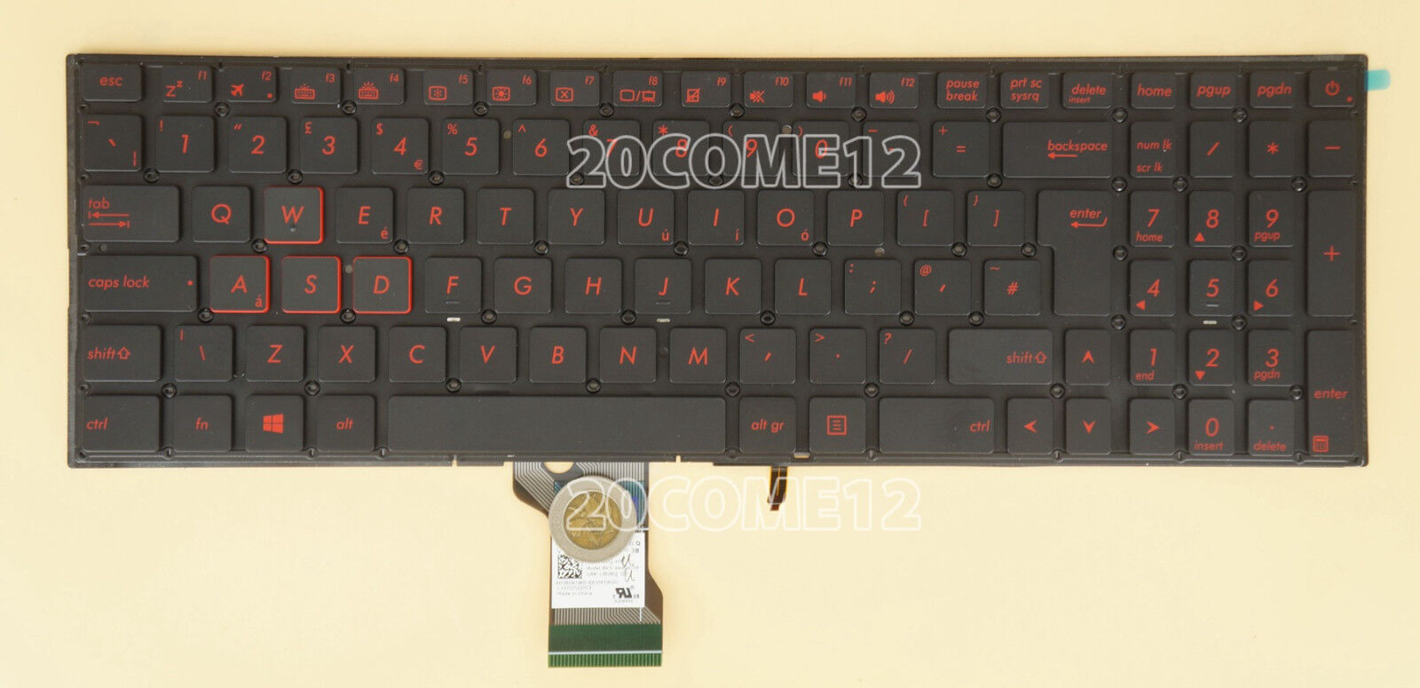 Klaviatūra  ASUS  ROG G501 G501J G501JW G501V G501VW UX501  UK