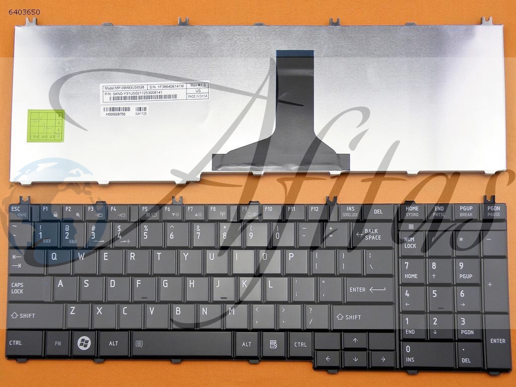 Klaviatūra Toshiba Satellite  C655  C660  C665  L650  L655  L750  L770