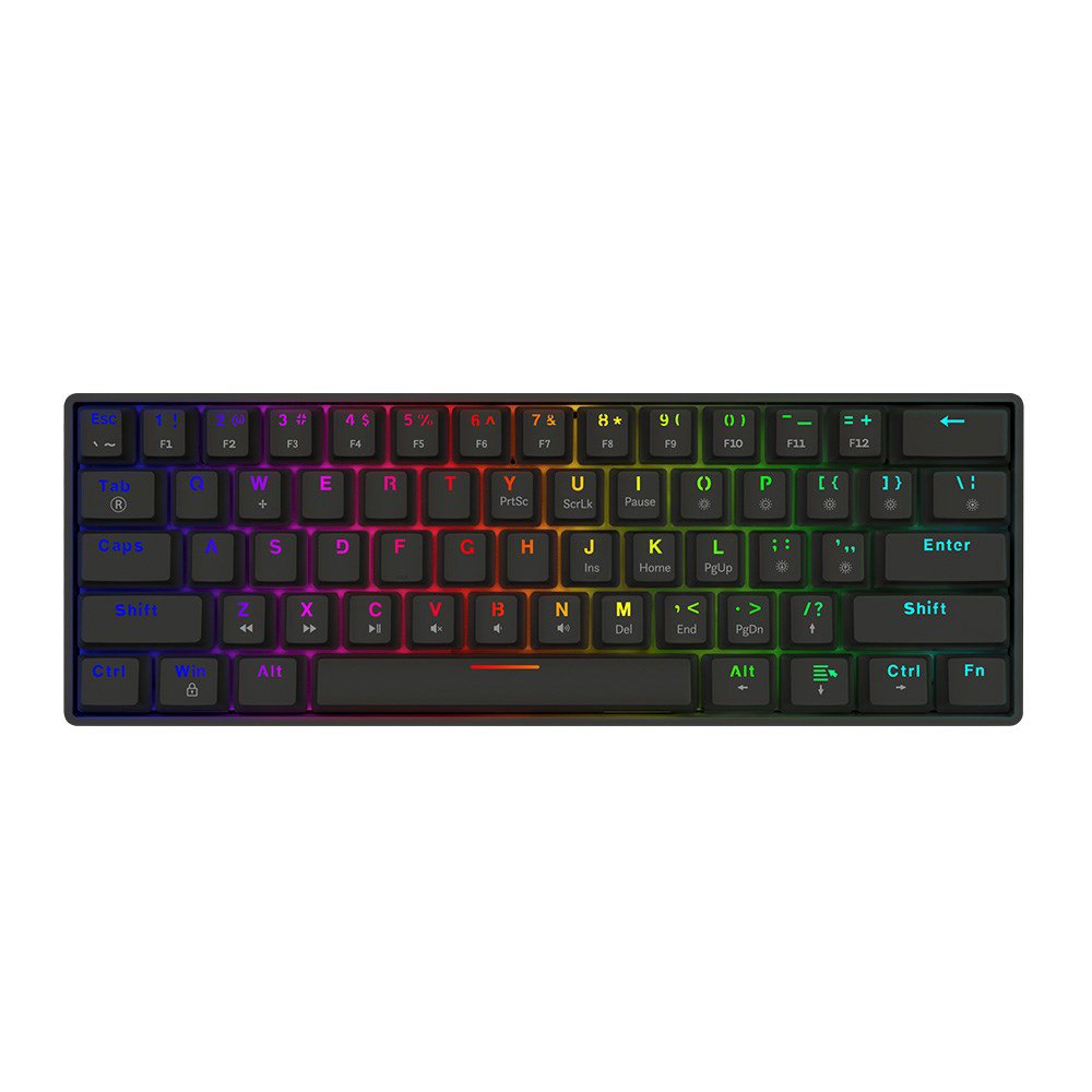 Savio BLACKOUT X2 PEACH klaviatūra Žaidimams USB QWERTY JAV tarptautinė versija Juoda