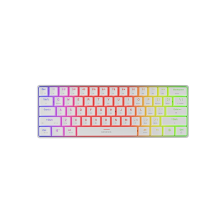 Klaviatūra Genesis  THOR 660 G2  Gaming keyboard  Wireless/Wired  US  White  2.4 GHz, Bluetoot