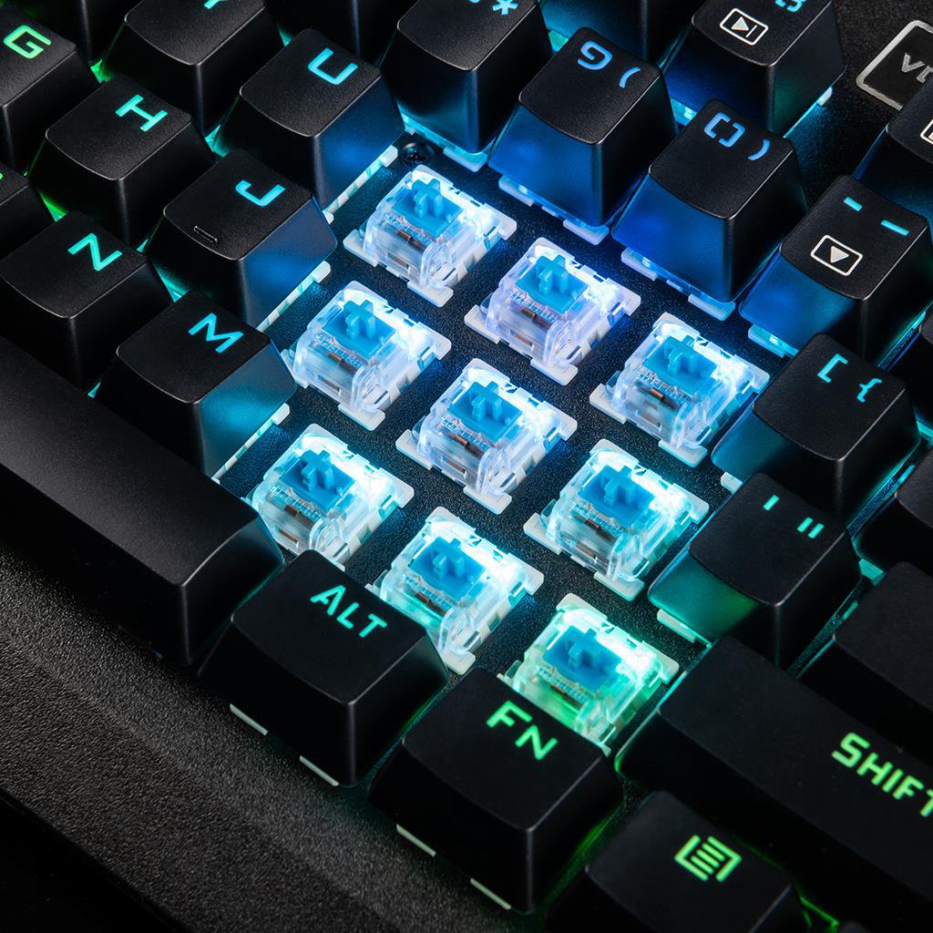 Klaviatūra MODECOM K-MC-HAMMER-U-BLUE-RGB-DE