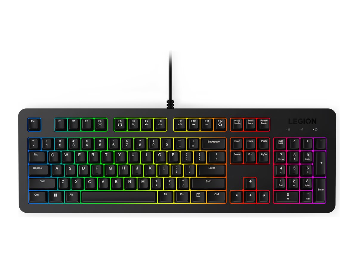 Klaviatūra Lenovo Legion K310, žaidimų, laidinė, membraninė