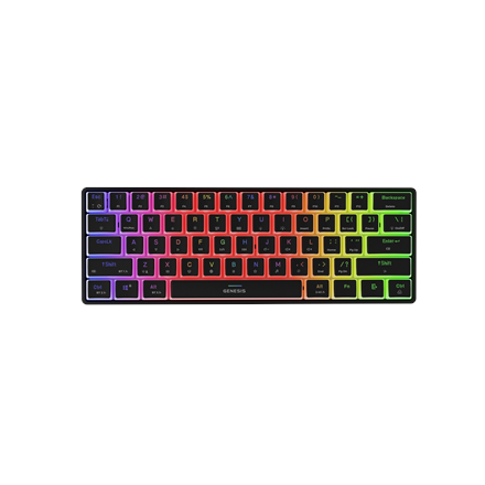 Klaviatūra Genesis  THOR 660 G2  Gaming keyboard  Wireless/Wired  US  Black  2.4 GHz, Bluetoot