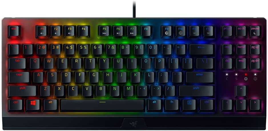 Kompaktiška Žaidimų klaviatūra Razer BlackWidow V3 Tenkeyless, Green Switch, US išdėstymas - RZ03-03490100-R3M1