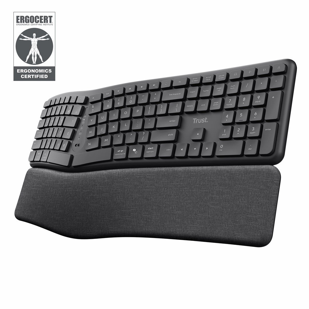 Trust Keyra klaviatūra Namams / biurui RD belaidis ryšys + „Bluetooth“ QWERTY JAV tarptautinė