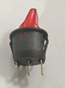 Jungiklis klavišinis, ON-OFF, fiks, 3k. 6A/250Vac, Ø19.8mm, SPST, apvalus, aukštas, raudonas, švieč., NEON 230V AC