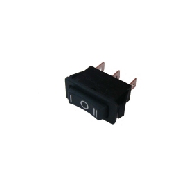 Jungiklis klavišinis, (ON)-OFF-(ON), nefiks. 3k, 15A/250Vac, 11x28mm SP3T, juodas