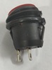 Jungiklis klavišinis, ON-OFF, fiks, 3k. 10A/14Vdc, Ø19.8mm, SPST, apvalus, hermetizuotas, žalias, švieč., LED 14V DC