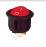 Jungiklis klavišinis, ON-OFF, fiks, 3k. 20A/12Vdc, Ø19.8mm, SPST, apvalus, raudonas, švieč., LED 24V DC