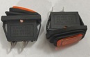 Jungiklis klavišinis, ON-OFF, fiks, 2k. 6A/250Vac, 19x12mm, SPST, oranžinis