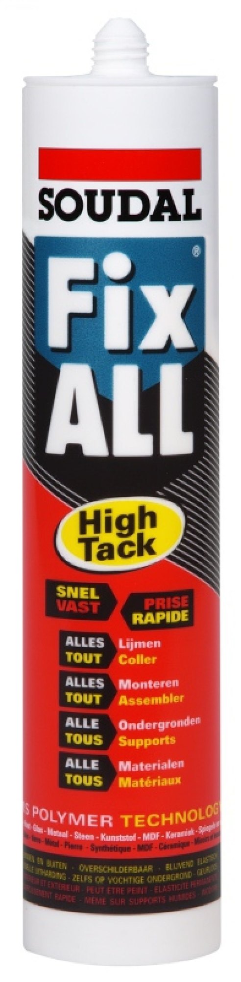 Klijuojantis hermetikas SOUDAL FIX ALL HIGH TACK, baltos sp., 290 ml