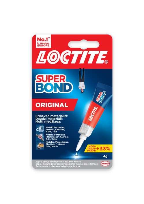 Klijai momentiniai Super Bond Original 4g, Loctite