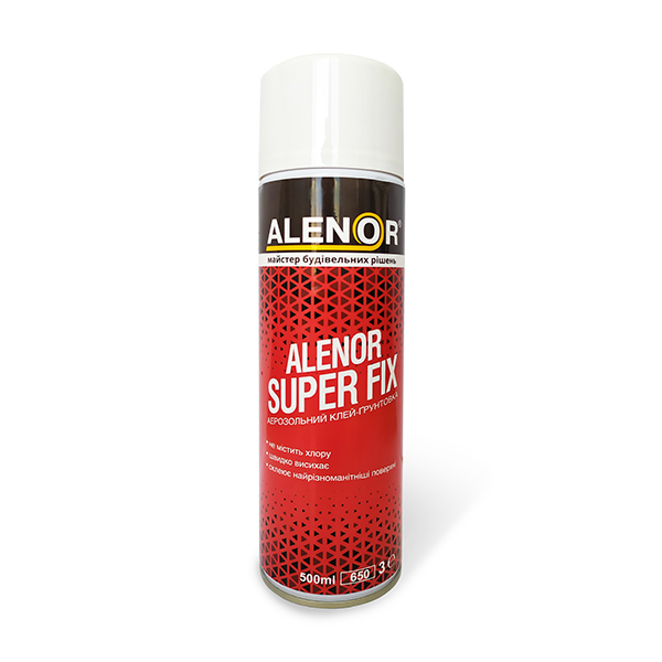 Aerozoliniai klijai - gruntas Alenor Super Fix Spray 500ml