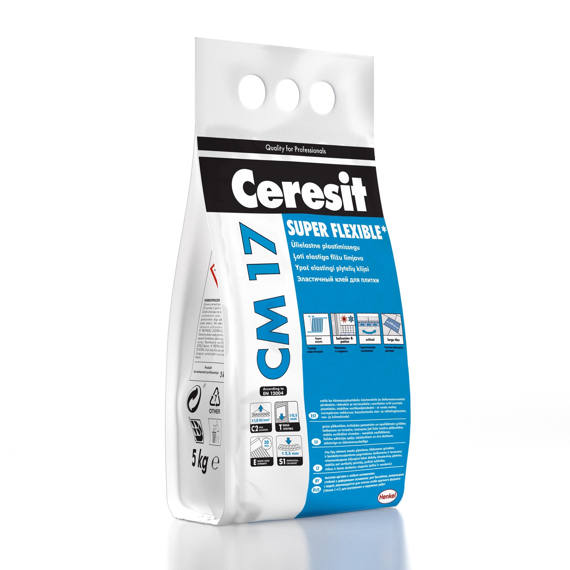 Klijai plytelėms Ceresit CM17 Super Flexible, 5kg