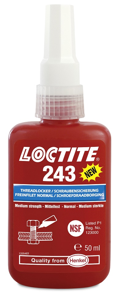 Vidutinio tvirtumo sriegių fiksavimo priemonė 243 50ml, LOCTITE