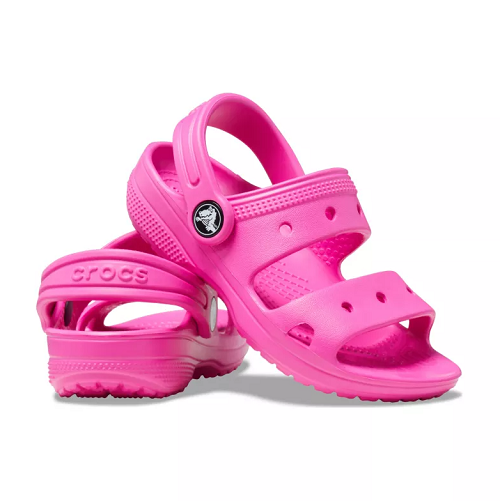 Crocs Classic Sandal basutės. Spalva ryškiai rožinė