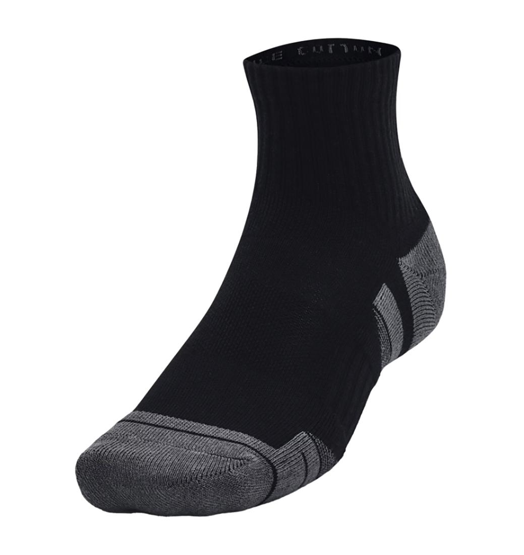 Under Armour Performance kojinės, juodos/pilkos, 3 poros M