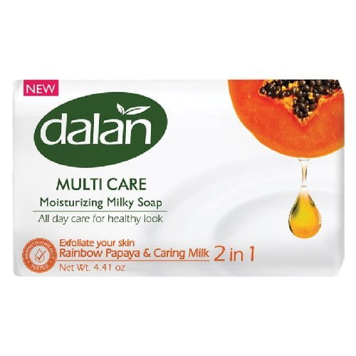 Tualetinis muilas DALAN MULTI CARE RAINBOW PAPAYA & CARING MILK 2 IN 1, 150 g