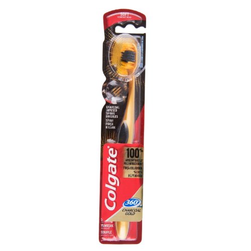 Dantų šepetėlis COLGATE 360 CHARCOAL GOLD, 1 vnt.