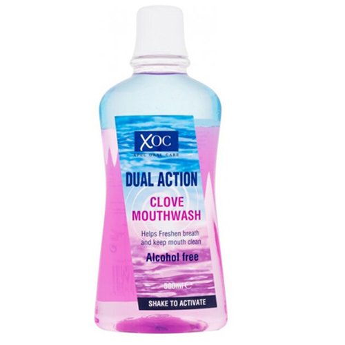 Burnos skalavimo skystis XOC DUAL ACTION CLOVE MOUTHWASH, 500 ml